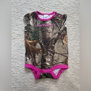 Baby Girl Carhartt Onsie, size 3 months